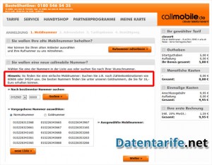 callmobile clever9 Mobilnummer
