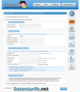 DeutschlandSIM Kosten-LIMIT Kunden-Account DeutschlandSIM Kosten-LIMIT Kunden-Account