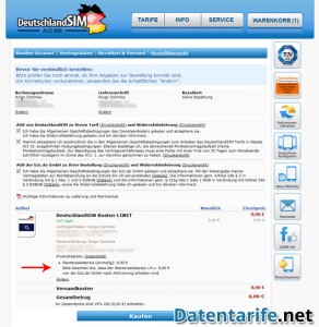 DeutschlandSIM Kosten-LIMIT Bestellübersicht DeutschlandSIM Kosten-LIMIT Bestellübersicht