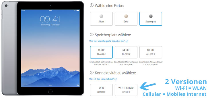 Datentarif für iPad