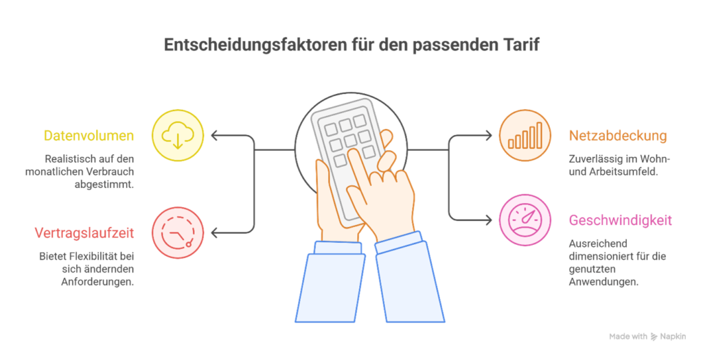 Entscheidungsfaktoren für den passenden Tarif